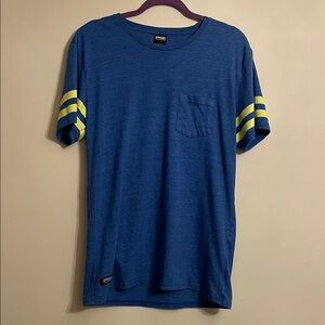 Oakley Navy Tee with Lime Stripes